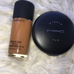 Mac powder plus foundation and studio fix fluid